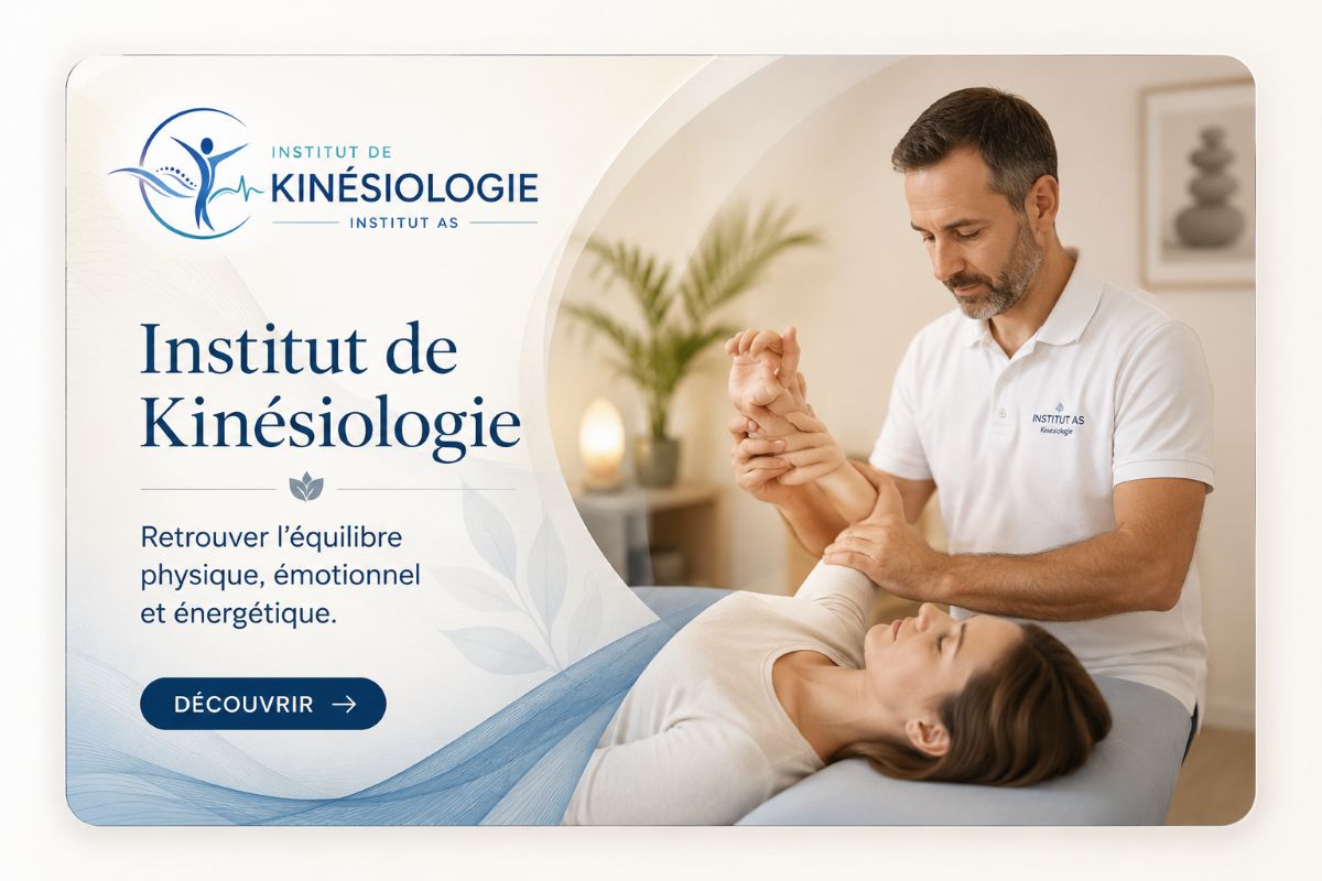 Institut de Kinésiologie – Retrouver l'équilibre physique, émotionnel et énergétique Illustration représentant une séance de kinésiologie à l'Institut de Kinésiologie AS pour favoriser l'équilibre physique, émotionnel et énergétique.