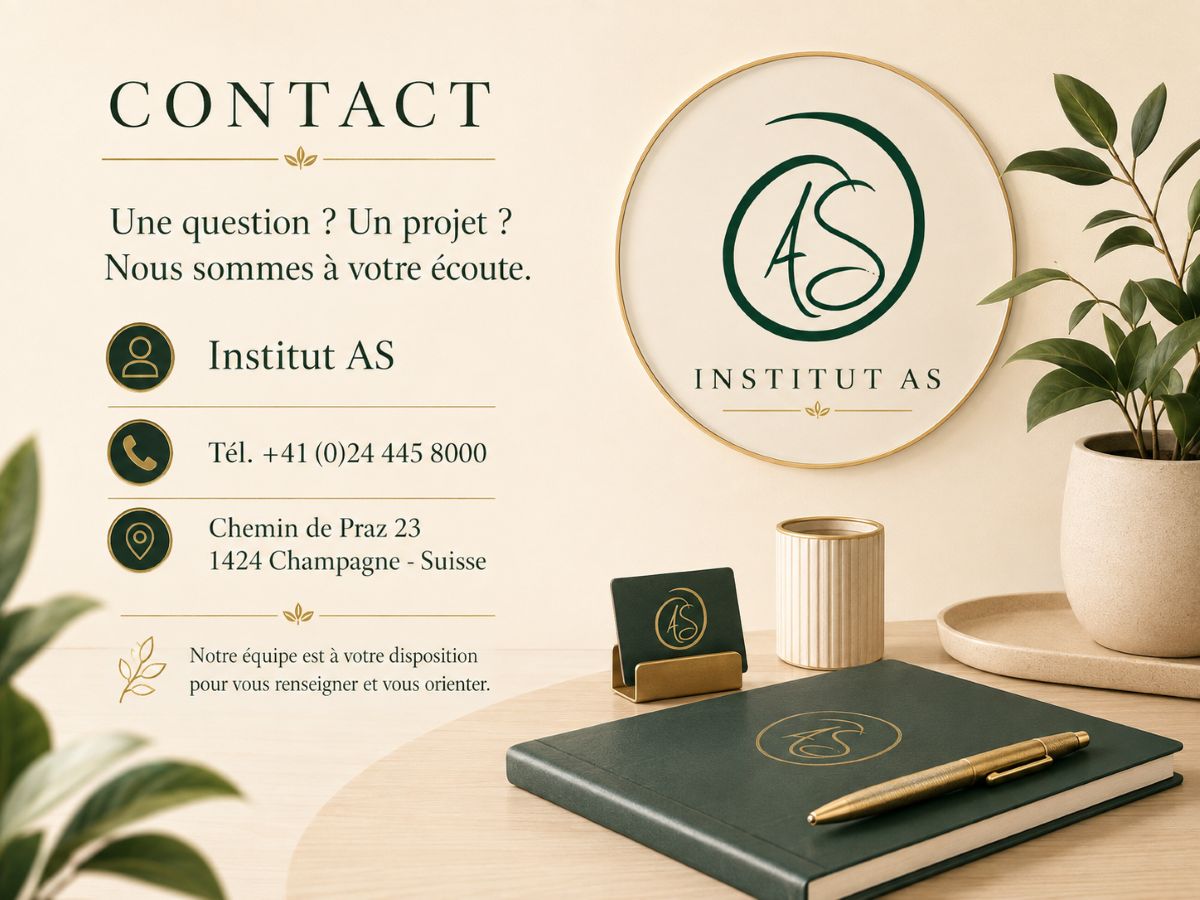 Contact Institut AS à Champagne – Suisse Coordonnées de l’Institut AS à Champagne en Suisse avec le téléphone et l’adresse du centre.